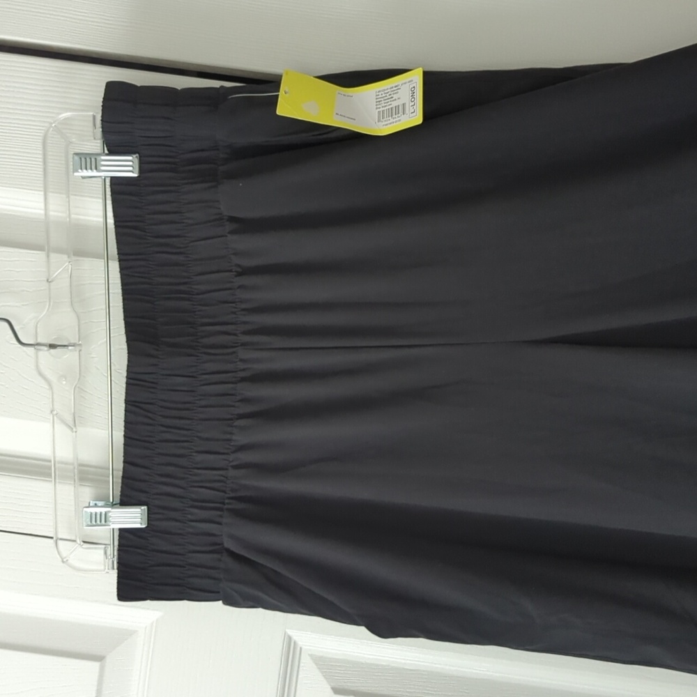 NWT! ~ALL IN MOTION~ BLACK WIDE WAIST VERY LONG ACTIVE WIDE LEG PANTS-L/LONG - Picture 2 of 9
